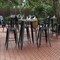 Flash Furniture 30 RD Bar Top Table Brown Poly Top/Black Frame JJ-T14623H-76-BRBK-GG - alternate 1